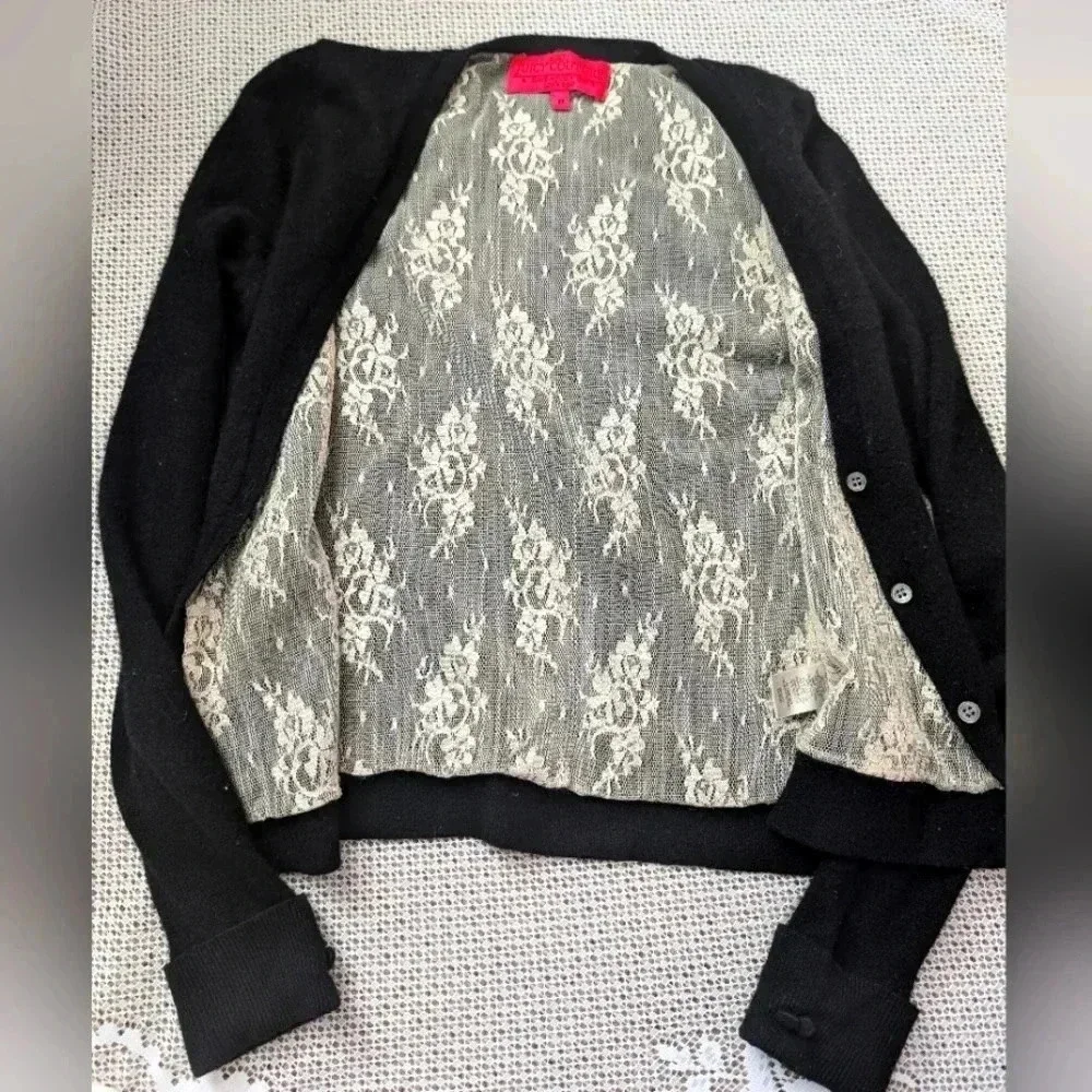 Vintage Juicy Couture Cashmere Lace Cardigan